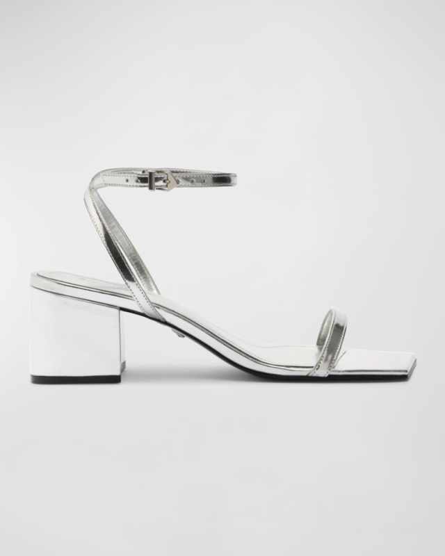 Kendall Metallic Ankle-Strap Sandals
